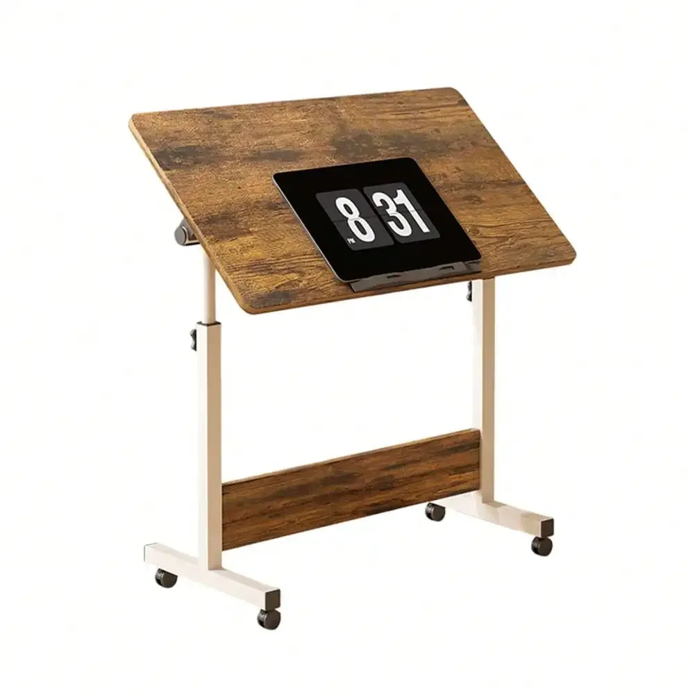 Foldable Standing Desk with Wheels – Compact Fixed-Height Table for Home Office & Small Spaces