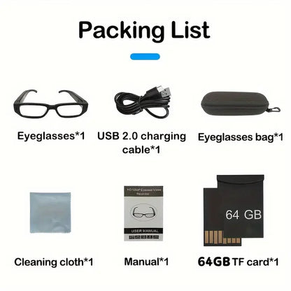 Portable 1080P HD Mini Glasses With Camera Video Recorder Wearable glasses Camera Outdoor Sports DV DVR Surveillance Camcorder