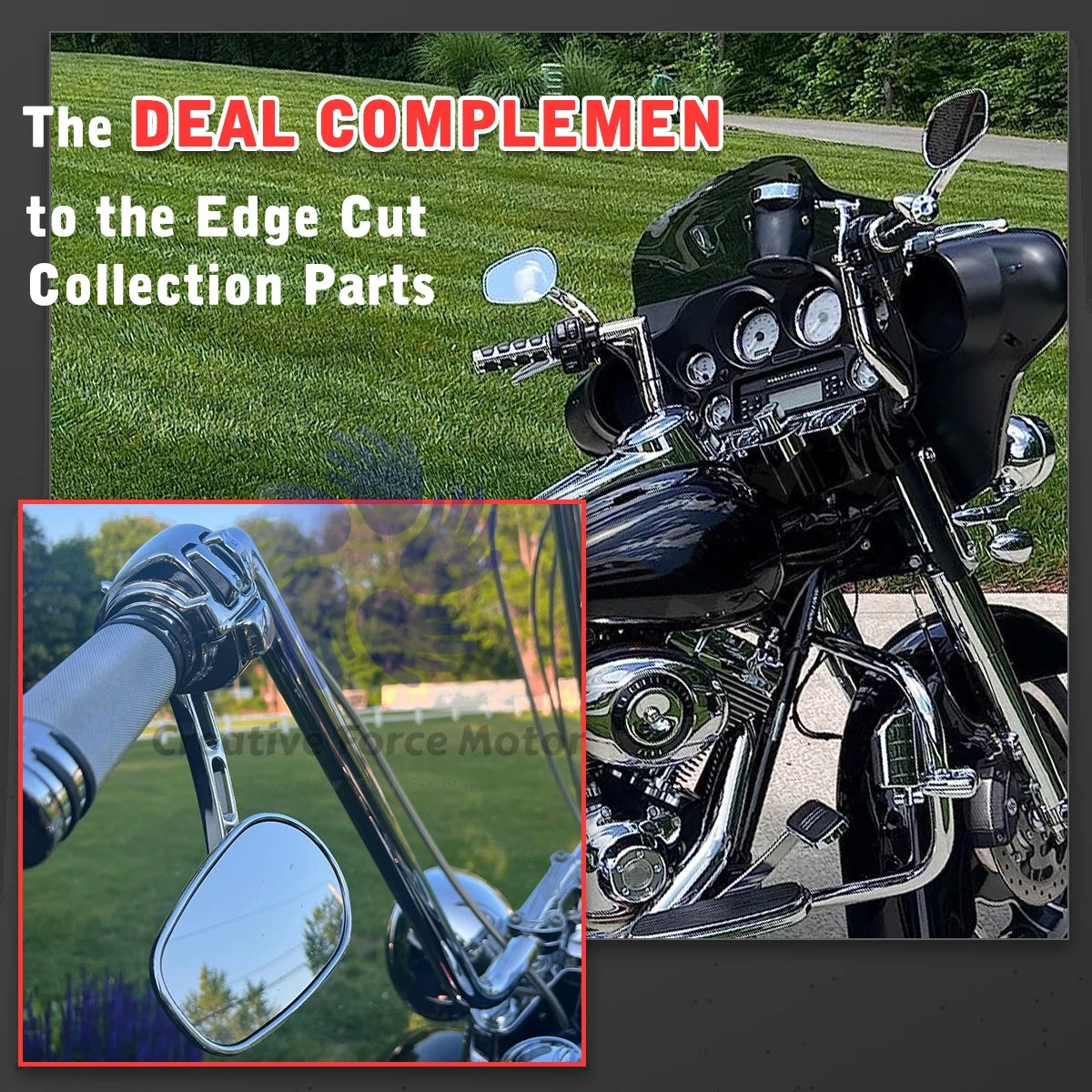 Motorcycles Rear Side Mirrors Rear view For Harley Honda Road King Touring Sportster Fat Boy Softail Bobber Chopper Street Glide