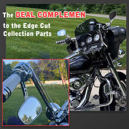 Motorcycles Rear Side Mirrors Rear view For Harley Honda Road King Touring Sportster Fat Boy Softail Bobber Chopper Street Glide