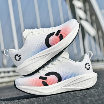 Men's Running Shoes Breathable Mesh Jogging Non-Slip Outdoor Couple Trainer Race Sneakers Luxury Shoes Off-road Shoes Cushioning