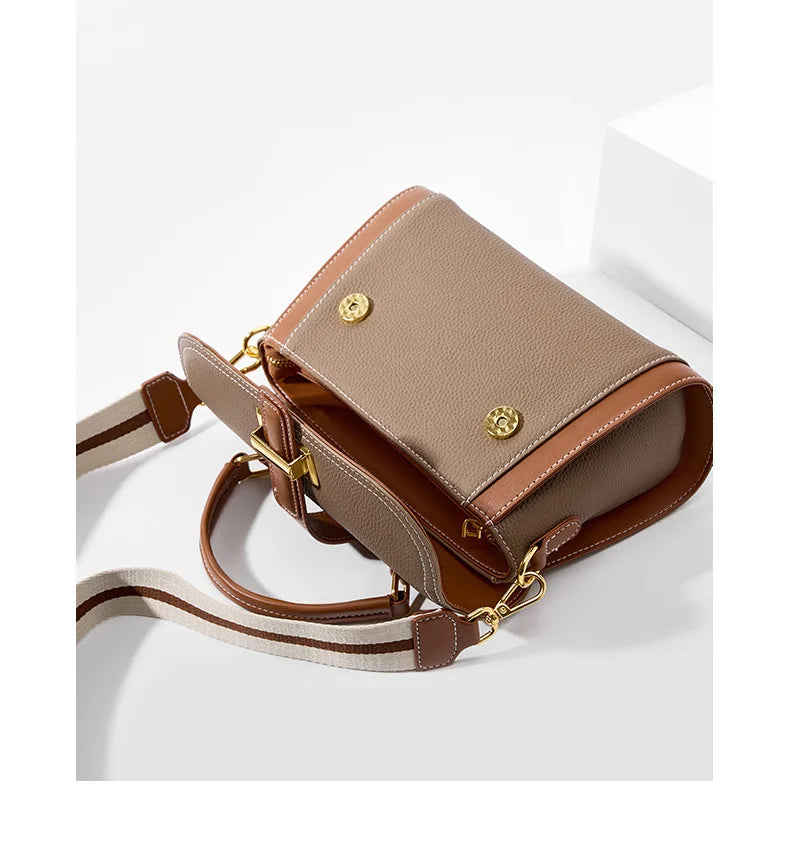 Luxury handbags female crossbody bags small square shoulder bag mom women bags new fashion 2025 genuine cowhide leather satchel