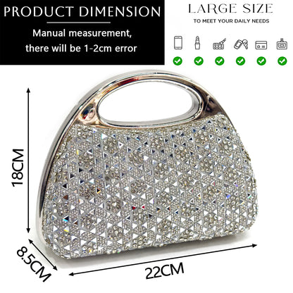 Venus Chan 2026 Women’s Italian Gold High Heels with Rhinestone Detail & Matching Bag Set - Stylish Pointed Toe Design