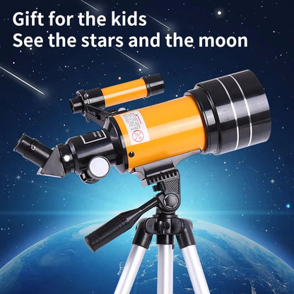 150x zoom HD night vision F30070 high power professional astronomical telescope to observe the moon with low tripod