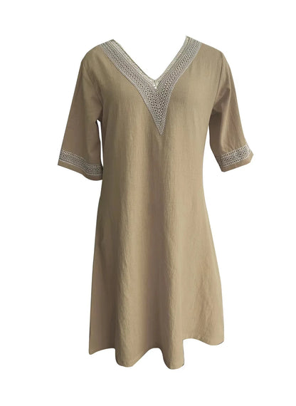Casual Fashion Clothes Elegant Cotton Linen Dress for Women Summer Dress Women Clothing Vintage Streetwear Ethnic Style Y2k