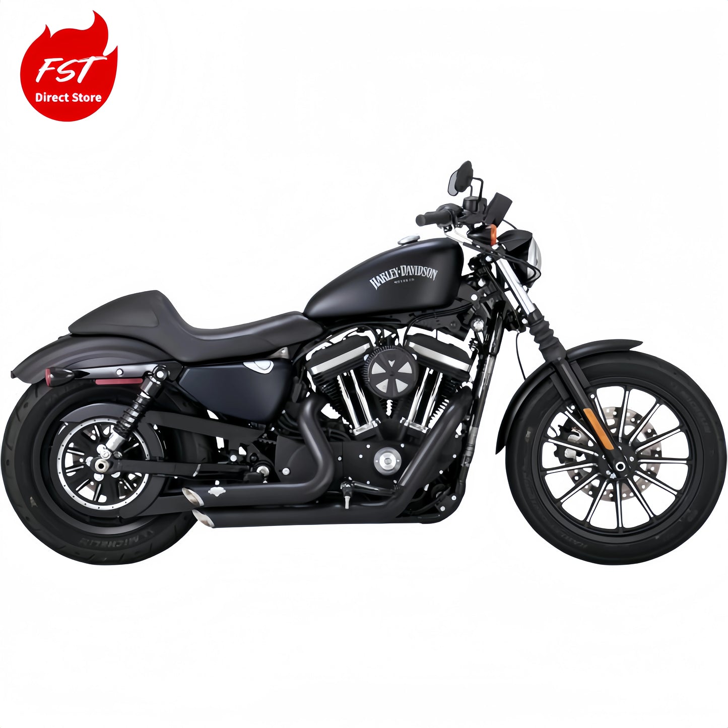 Harley Davidson Sportster 883/1200/72 VH Style Taiwan Made Horse Hoof Sound Exhaust Muffler for VANCE&HINES System