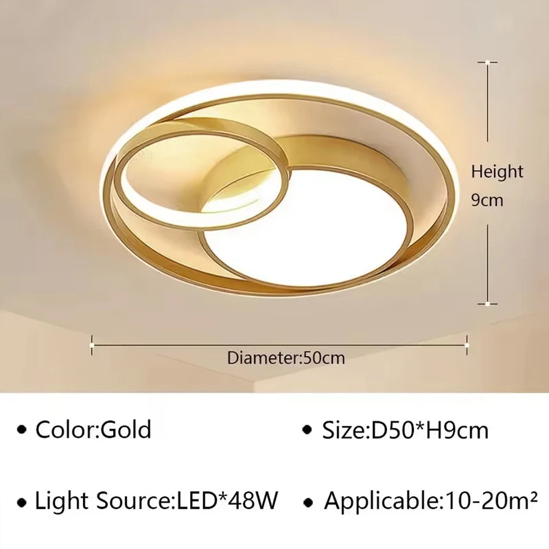 Modern LED Ceiling Light Minimalist Bedroom Lamp Home Decor Ceiling Chandelier Children's Room Lustre Living Room Lights Fixture