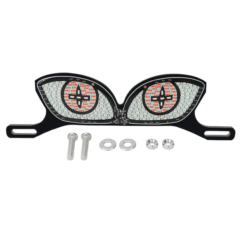 Motorcycle LED License Plate Decorative Lights Snake Eye Rear Tail Light Strobe Flashing Electric Motorcycle Modified Accessory