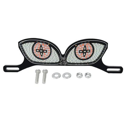 Motorcycle LED License Plate Decorative Lights Snake Eye Rear Tail Light Strobe Flashing Electric Motorcycle Modified Accessory