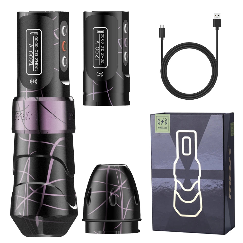 MAX Wireless Tattoo Machine Cartridge Pen 2400mAh Large Capacity Battery Coreless Motor Pen Machine For Tattoo Artists