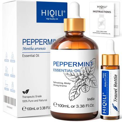 HIQILI Essential Oil Rose Geranium Lavanda Citronela Tea Tree vanille Body Oil Face Skin Care Massage 100ML/3.38fl.oz