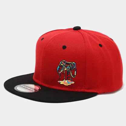 1PC two-color block hip-hop cap for men and women, American casual and versatile flat-brimmed baseball cap