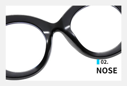 Retro Stripe Yellow Anti Blue Light Glasses For Women 2025 Luxury Brand Large Round Eyeglasses Frame Retro Transparent Glasses