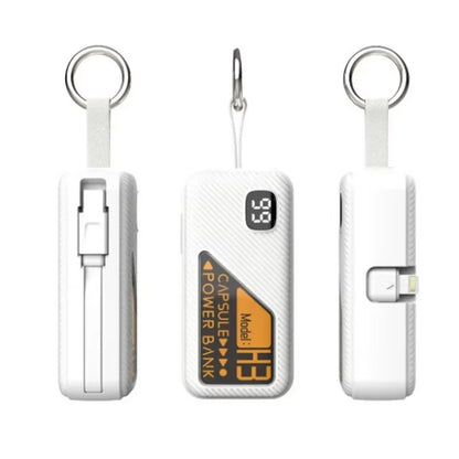 20000mAh Mini Power Bank PD20W Fast Charging Comes with Cable Digital Display PowerBank for IPhone13 14 15 16 Samsung and Xiaomi