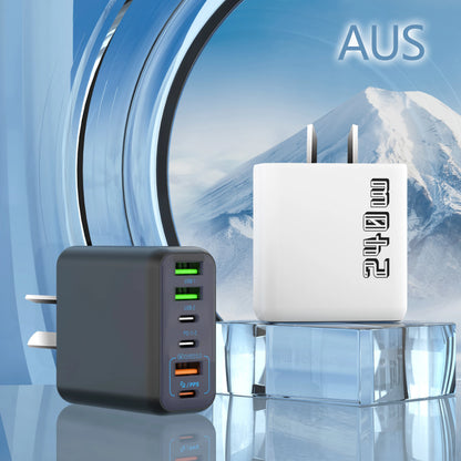 240W GaN Charger 2 Port USB C + USB A Fast Wall Charger UK/EU Plug PD Super Fast Charging For iPhone Samsung iPad Android Phone