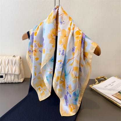 Fashion Paisley Print Silk Hairbands Scarf Women 2025 New Elagant Bandana Neck Kerchief Head Bands Foulard Female Scarfs