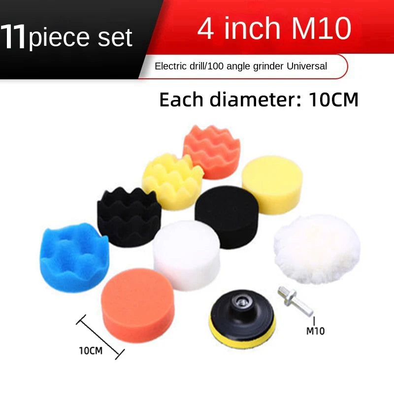 Polishing Sponge Plate Set Imitation Plush Waxing Angle Grinding Cleaning Sponge Wheel Car Beauty Set Electric Drill Polishing