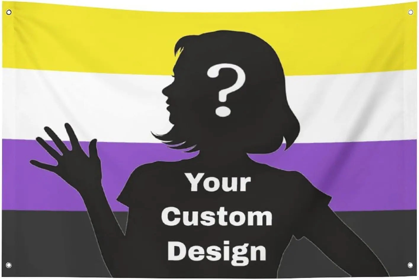Custom Personalized Rainbow Lgbt Pride Flag, Design Your Photo for Christmas Decor Party University Dorm Bedrooms 3x5 with 4G