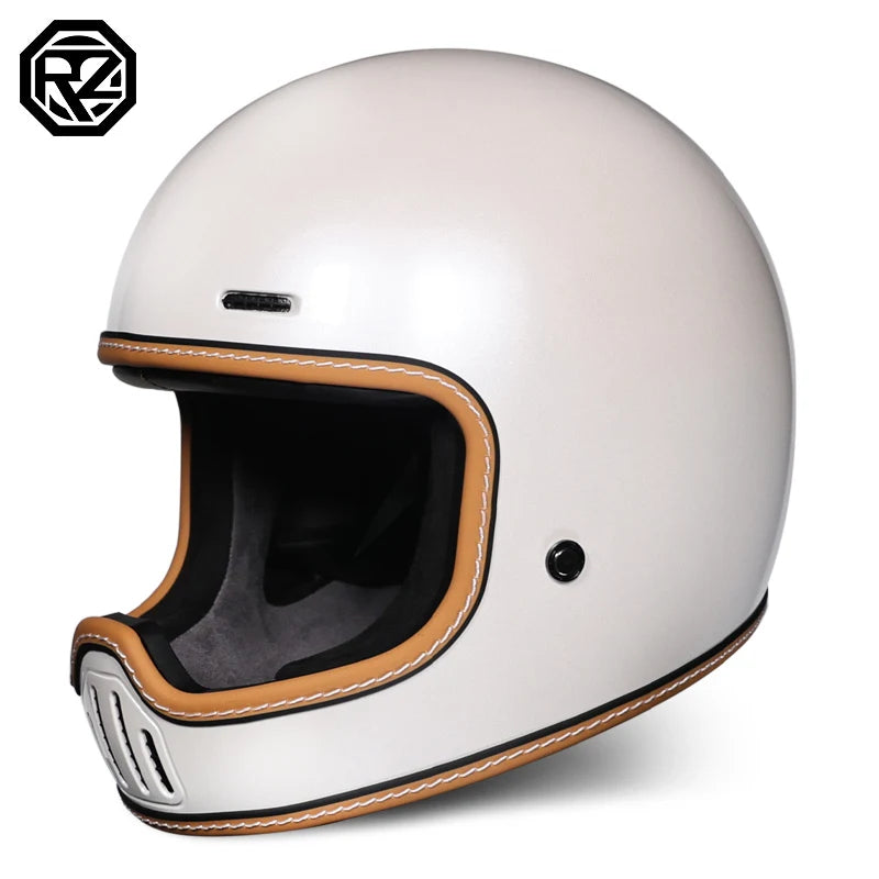 ORZ Retro Full Helmet Motorcycle Motorcycle Helmet Four Seasons Couple Street Bike Helmet Riding