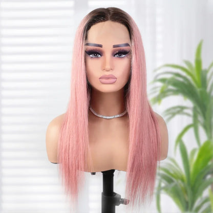 Sleek Straight Lace Front Wigs 13x6x1 Lace Part Human Hair Wig For Women Transparent Lace Highlight Blonde Big Sale Remy Hair