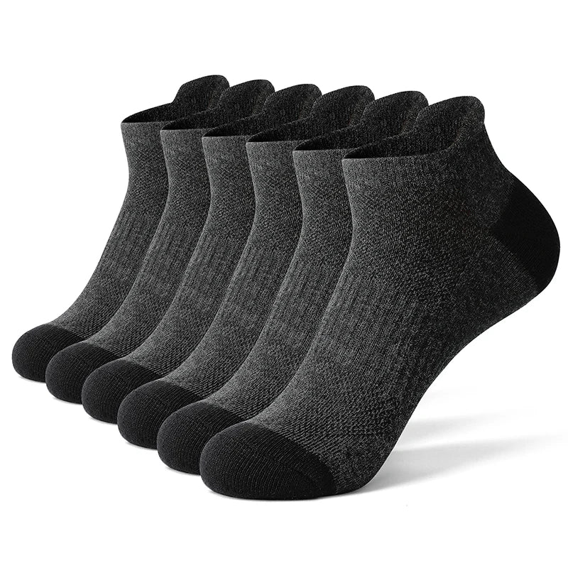 AOTOLK 6/12 Pairs Cotton Man and Women Socks Sports Solid Color Male's Short Sock Cycling Breathable Ankle Summer Running Socks