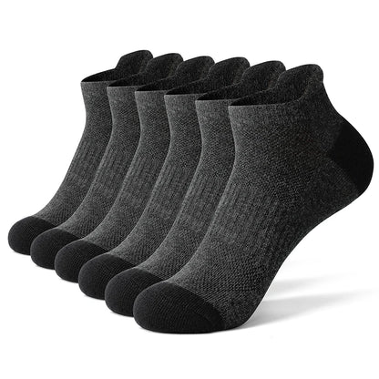 AOTOLK 6/12 Pairs Cotton Man and Women Socks Sports Solid Color Male's Short Sock Cycling Breathable Ankle Summer Running Socks
