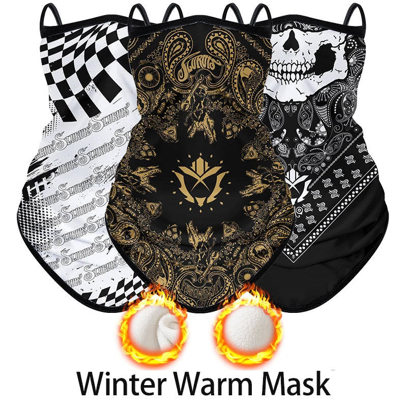 Motorcycle Warm Scarf Thick Ski Mask Windproof Polar Fleece Winter Riding Cold-proof Face Towel Unisex Outdoor Hiking Neck Cover