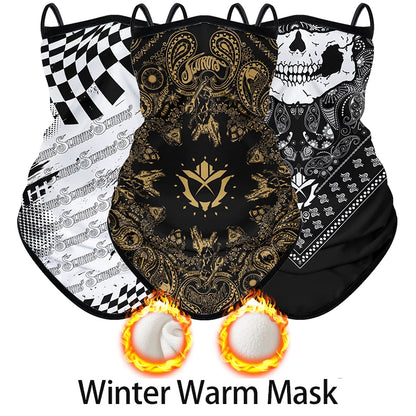 Motorcycle Warm Scarf Thick Ski Mask Windproof Polar Fleece Winter Riding Cold-proof Face Towel Unisex Outdoor Hiking Neck Cover