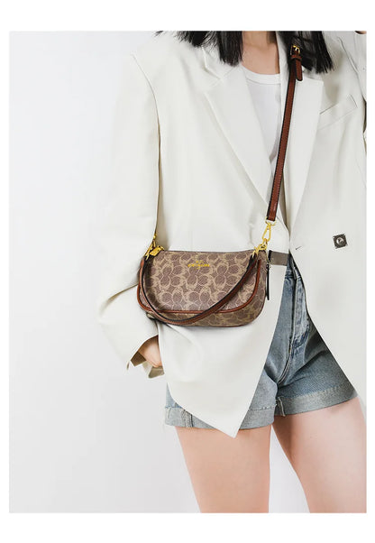 Classic Vintage Ladies Crossbody Handbag High-End Women's Underarm Shoulder Bag Elegant Designer Leather Messenger Bag For Women