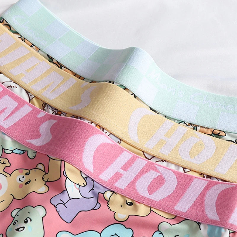 Ice Silk Women Panties Seamless Breathable Lady Underwear Sexy Safety Boxers Shorts Gradient Sports Women's Intimates Boyshorts