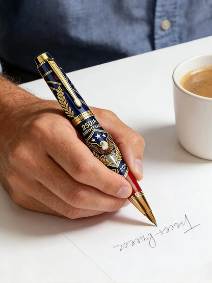 250th Anniversary Commemorative Ballpoint Pen 1776-2026 Commemorative Patriotic Engraved Gel Pen for Men Lawyers History Buffs