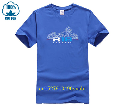 Men T Shirt Casual R18 Classic Motorcycle T-shirt Graphic Summer Short Sleeves 100% Cotton S-4xl Cool Tee