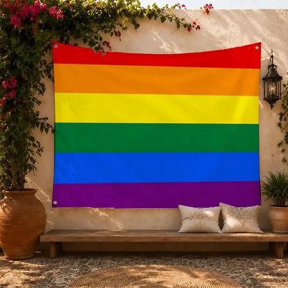 L-LGBT Gay Rainbow Pride Flags Home Yard & Garden Decor Banner - Indoor Outdoor Wall Hanging Flag