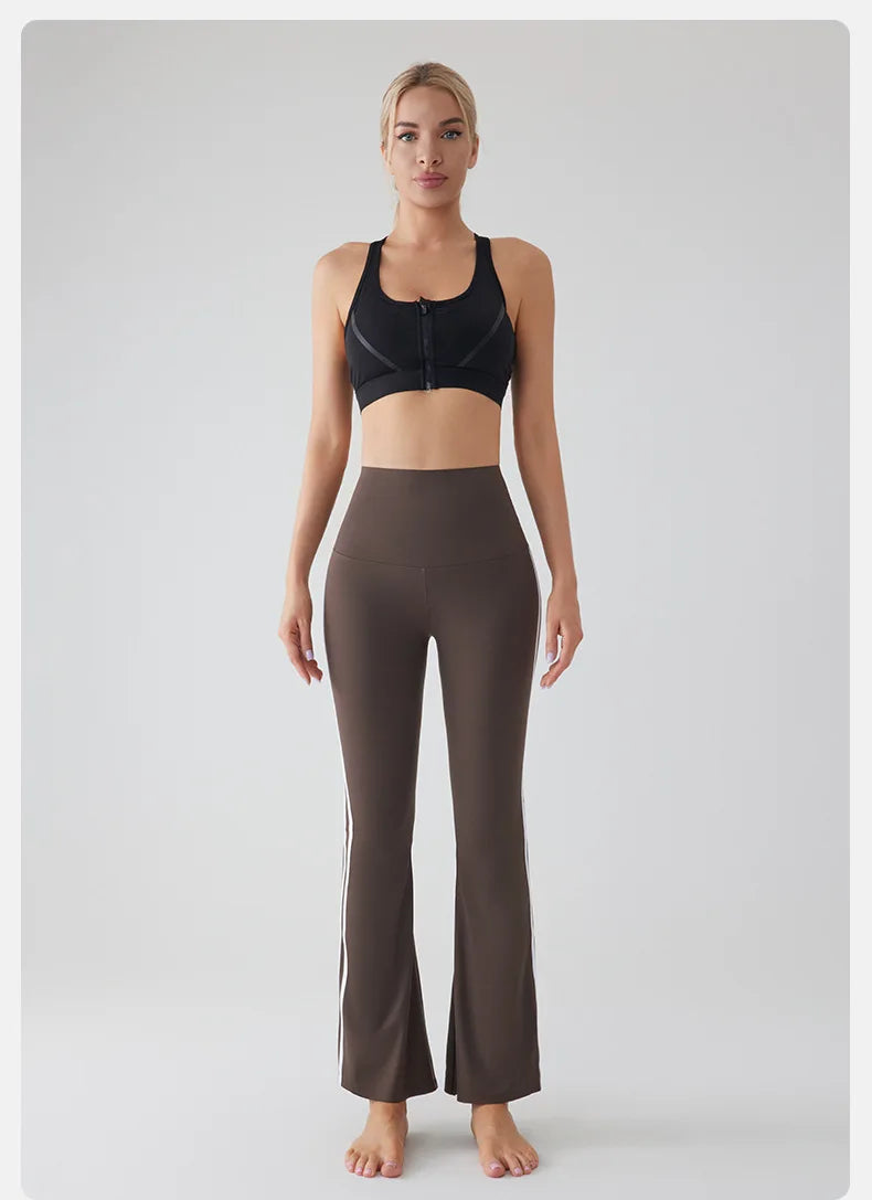 Flares Yoga Pants for Women High Waist Bootcut Workout Leggings Tummy Control Fitness Gym Leggings