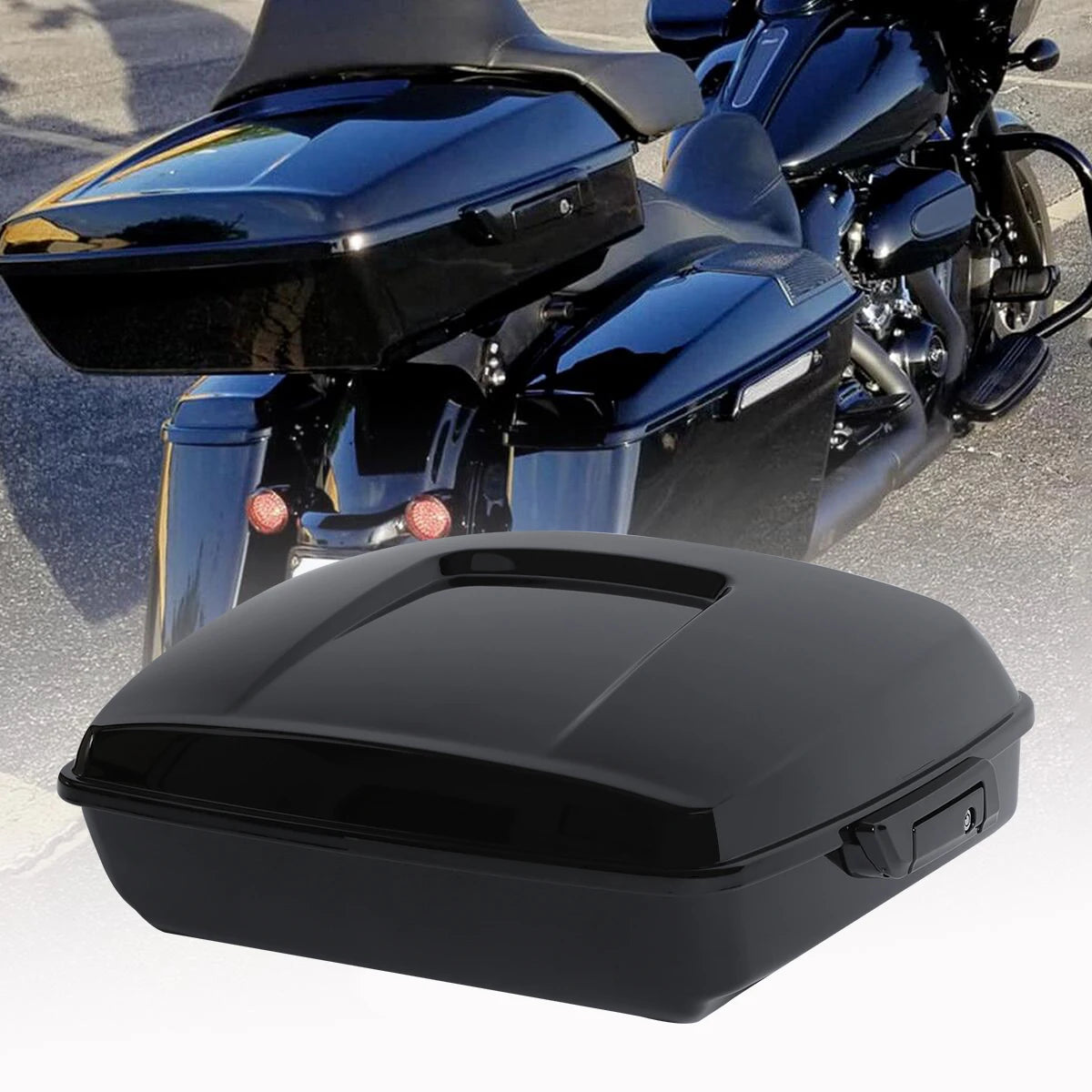 Motorcycle 10.7" Chopped Trunk For Harley Trunk Touring Road King Electra Street Glide Special 2014-2024 2019 2018 2017 CVO