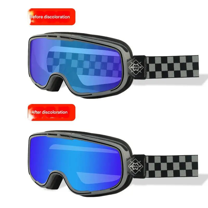 For Retro Anti-Fog Motorcycle Goggles Harley Windscreen Windproof Dustproof Riding Glasses for Motorbike