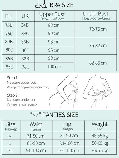 Rhinestone Sexy Women Bra Set Bralette Girls Underwear Brassiere Fashion Thong Gather Bras Lingerie Panty Sets