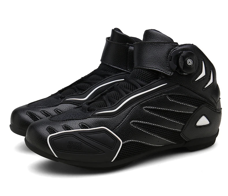 PU Leather Motorcycle Riding Boots for Men And Women Breathable Four-Season Motocross Motorbike Boots