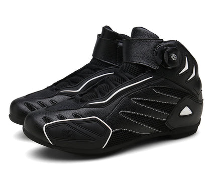 PU Leather Motorcycle Riding Boots for Men And Women Breathable Four-Season Motocross Motorbike Boots