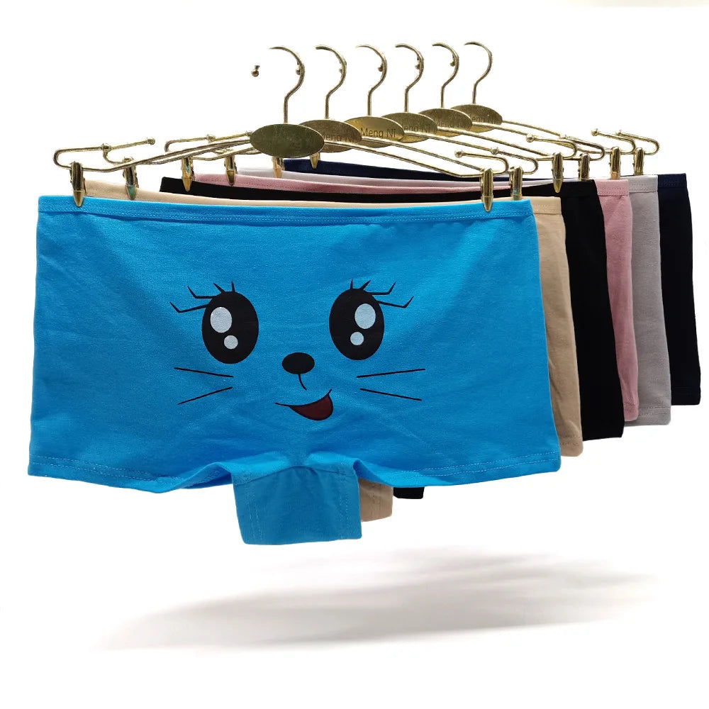 Woman Cotton Underwear Women Girls Shorts Boxers Ladies Panties Sexy Floral Boyshort Knickers for Women 6 pcs/lot