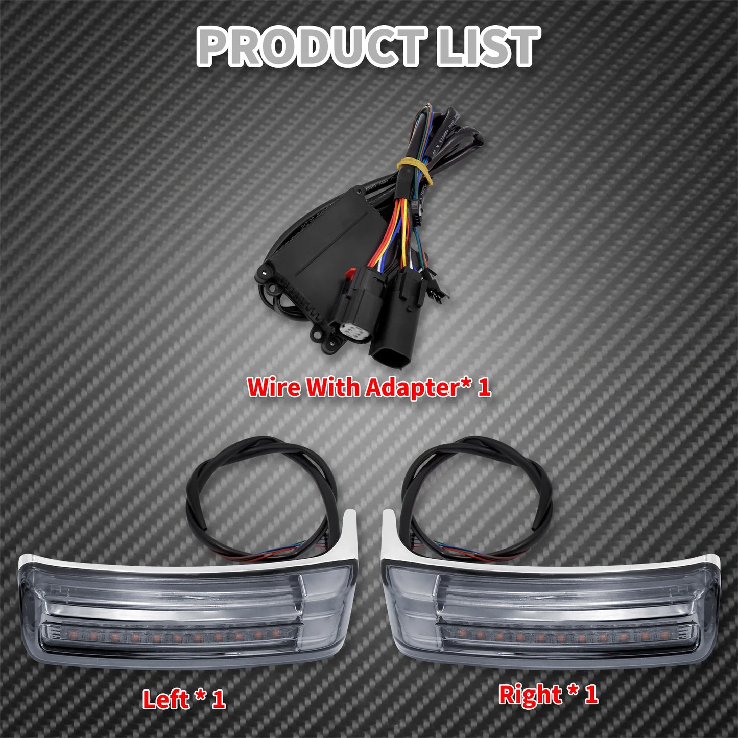 2xMotorcycle LED SaddleBag Turn Lamp Light Run Brake Light For Harley Touring Street Glide Road King FLHR Limited CVO 2014-2022
