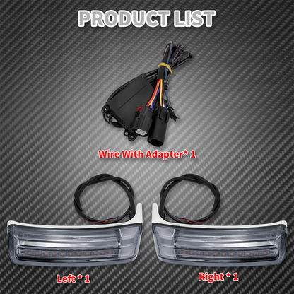 2xMotorcycle LED SaddleBag Turn Lamp Light Run Brake Light For Harley Touring Street Glide Road King FLHR Limited CVO 2014-2022