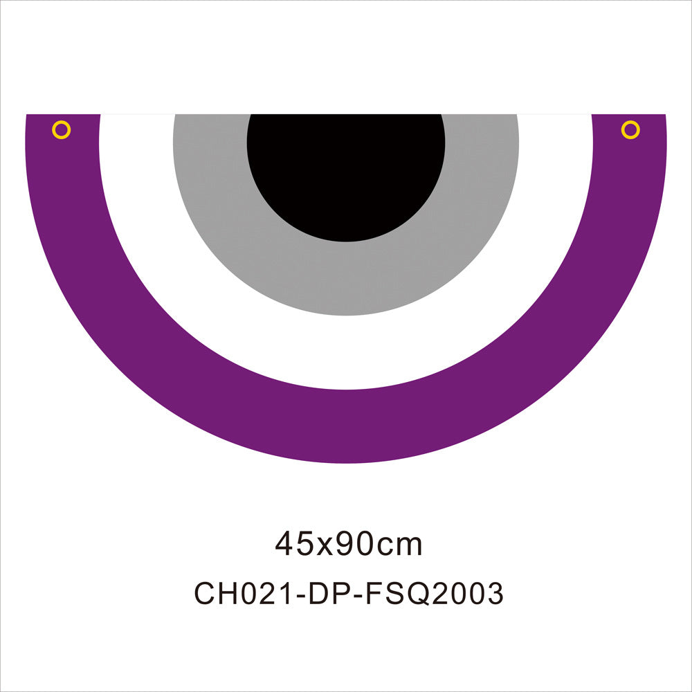 45*90cm Rainbow Flag Fan Shaped Gay  Semicircle LGBT Pride Lesbian Bisexual Transgender Pansexual Asexual Banner