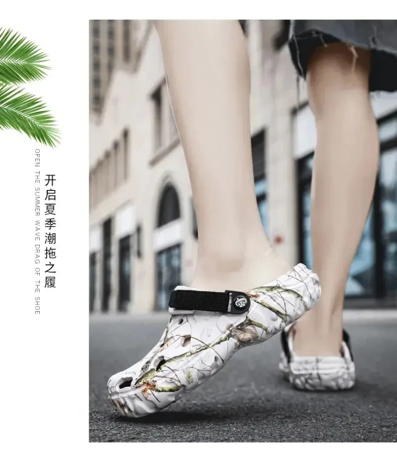 Summer Women's and Men's Clogs Slippers Classic Couple's Garden Shoes Men Fashion Casual Sandals Leisure Slides Big Size 46 47