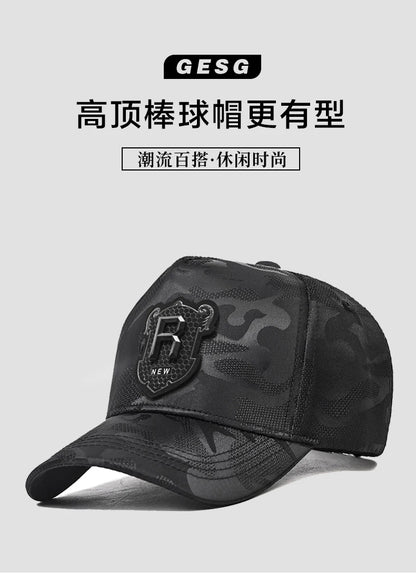 Hip hop Baseball Cap R Logo Camouflage Hat Men's and Women's Summer Sun Hat Adjustable Hiking hat Hip Hop Trucker hat