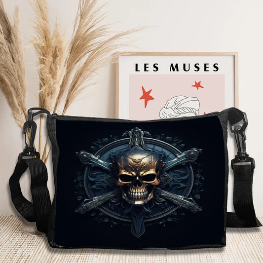 Stylish Skull Print Crossbody Bag Shoulder Bags Large Capacity Women Handbag Portable Storage Bag Messenger Bag Gift