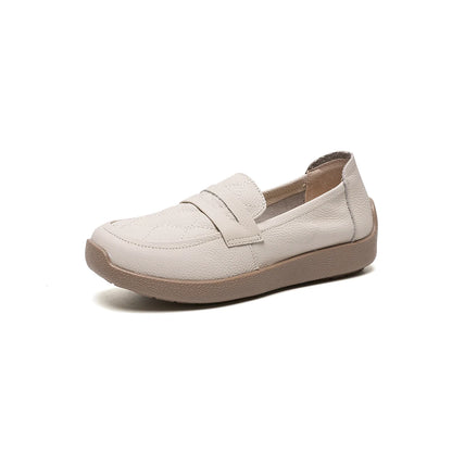 AIYUQI Women Genuine Leather Loafers Flat Slip‑on Comfort Mother Shoes Casual Ladies Moccasins Daily Walking Shoes Women