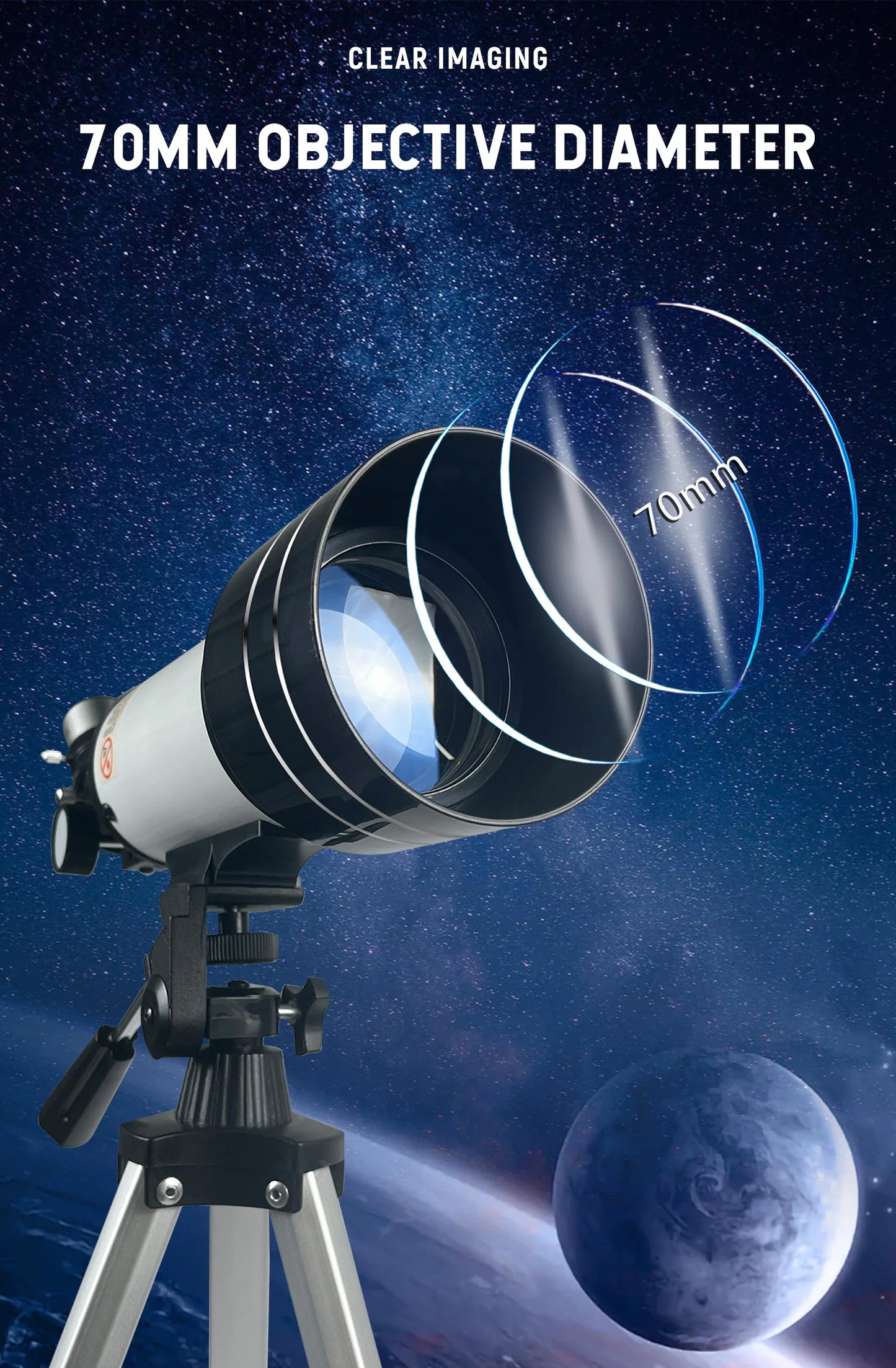 16-120x70mm Astronomical Telescope for Kids & Adults Aperture 400mm refractor Refracting Telescope for Beginners in Astronomy