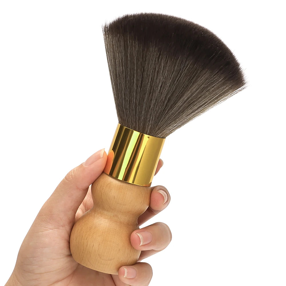 Professional Barber Duster Neck Face Brushes Hair Clean Soft Black Hairbrush Salon Cutting Hairdressing Styling Make Tools