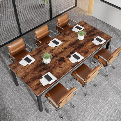 6.5 FT Conference Room Table, 78.74" W x 27.56" D Large Office Conference Table, Modern Seminar Meeting Table Desk, Customized